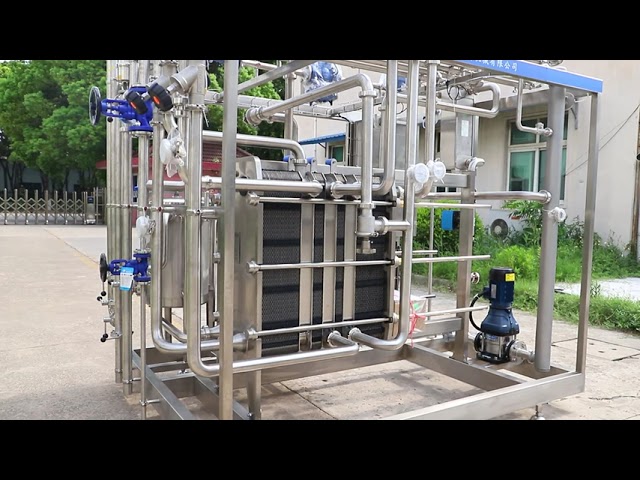 চীন 1000L Pasteurizer Machine With PLC For Milk / Yogurt / Fruit Juice Processing Line SUS304/316 বিক্রির জন্য