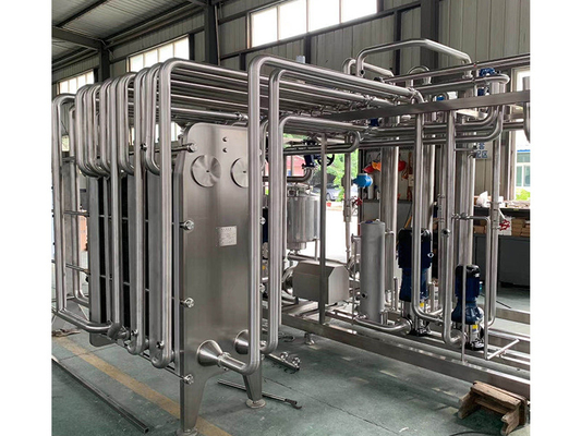কাস্টমাইজড 500-20000 L/H পেস্টুরাইজার জন্য কমলা / আপেল / নারকেল রস প্রক্রিয়াকরণ লাইন পেস্টুরাইজেশন মেশিন