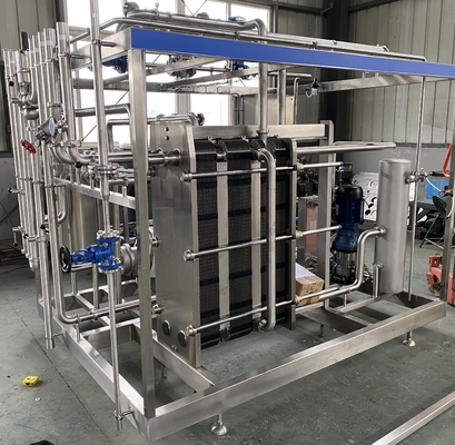 উচ্চ ক্ষমতা 0.5-20L/H Pasteurizer For Milk/Fruit Jucie/Sauce Processing Line সম্পূর্ণ স্বয়ংক্রিয় বা আধা স্বয়ংক্রিয় পিএলসি সহ পাস্তুরাইজেশন মেশিন