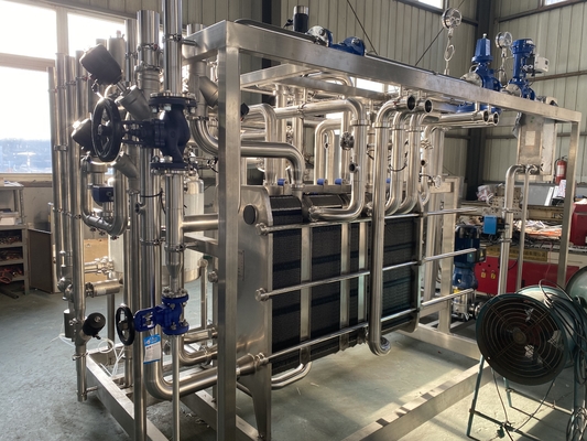 উচ্চ ক্ষমতা 0.5-20L/H Pasteurizer For Milk/Fruit Jucie/Sauce Processing Line সম্পূর্ণ স্বয়ংক্রিয় বা আধা স্বয়ংক্রিয় পিএলসি সহ পাস্তুরাইজেশন মেশিন