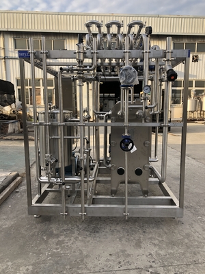 উচ্চ ক্ষমতা 0.5-20L/H Pasteurizer For Milk/Fruit Jucie/Sauce Processing Line সম্পূর্ণ স্বয়ংক্রিয় বা আধা স্বয়ংক্রিয় পিএলসি সহ পাস্তুরাইজেশন মেশিন