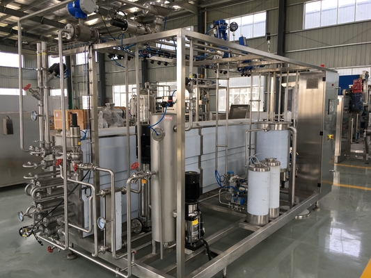 সম্পূর্ণ স্বয়ংক্রিয় কাস্টমাইজড 500-2000l/H ইউএইচটি স্ত্রিলাইজার জন্য দুধ / রস / সস প্রক্রিয়াকরণ লাইন Sus304/316