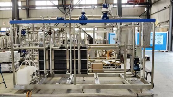 উচ্চ দক্ষতা স্টেইনলেস স্টীল পিএলসি নিয়ন্ত্রিত 500L-5000L/H 72-75 রস দুধ প্যাস্টেরাইজার প্লেট প্যাস্টেরাইজেশন সরঞ্জাম দুগ্ধ